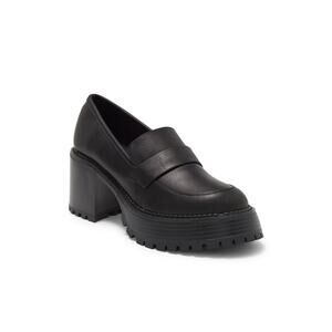 MIA Dalilah Platform Lug Sole Loafers in black